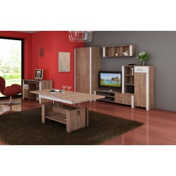 Hugo Set 3 (Mobila Sufragerie De Perete) Craft White/Tobaco