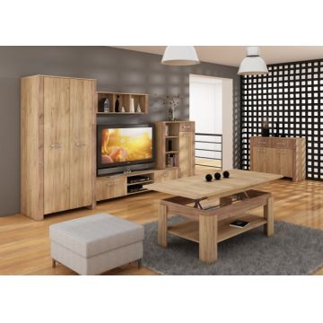 Hugo Set 4 (Mobila Sufragerie De Perete)Craft Golden/Tobaco