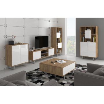 King (Set 3) Craft Golden/White High Gloss