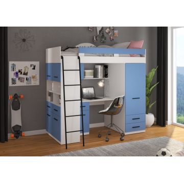 Level Left-Sided White/Bright Blue