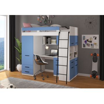 Level Right-Sided White/Bright Blue