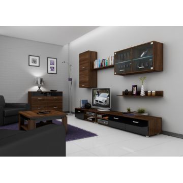 Magic (Mobila Sufragerie De Perete) S.Dark/Black High Gloss&