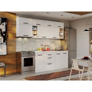 Mobila Bucatarie Fog Alba - 16 - 240 cm