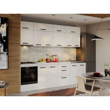 Mobila Bucatarie Fog Alba - 21 - 280 cm