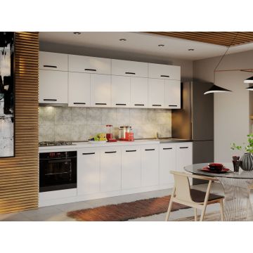 Mobila Bucatarie Fog Alba - 24 - 300 cm