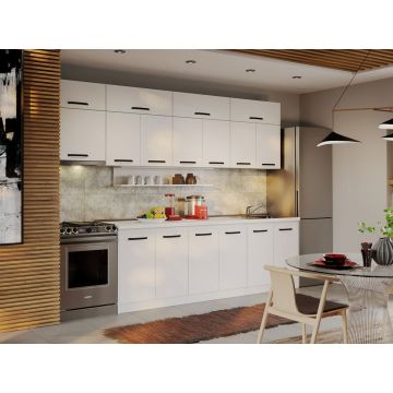 Mobila Bucatarie Fog Alba - 25 - 300 cm