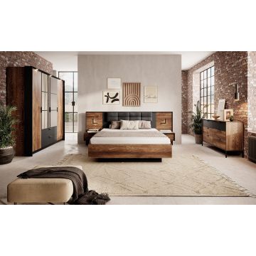 Set Dormitor Milton, Nuc/Antracit