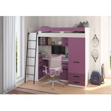 Smyk Left-Sided White/Lavender/Purple