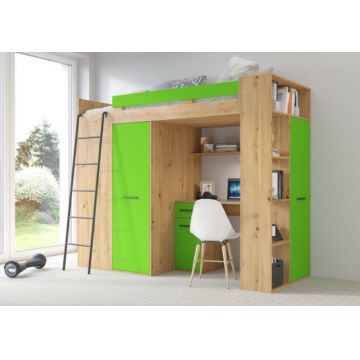 Verana Left-Sided Oak Artisan/Green