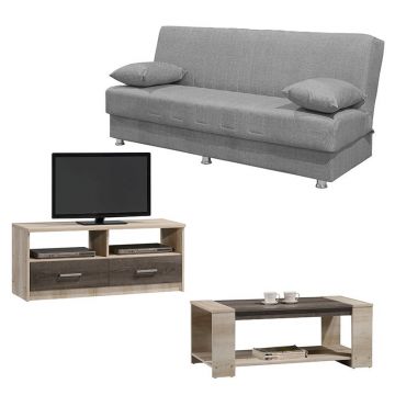 Set living New Living, 3 bucati Gri - Castillo - Toro
