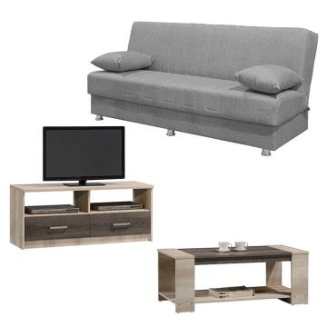 Set living New Living, 3 bucati Gri - Castillo - Toro