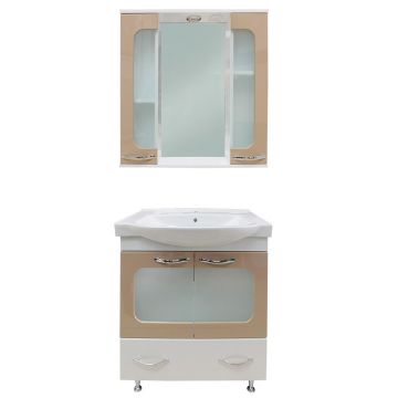 Set mobilier baie Aba  3 piese  cappuccino  80 cm