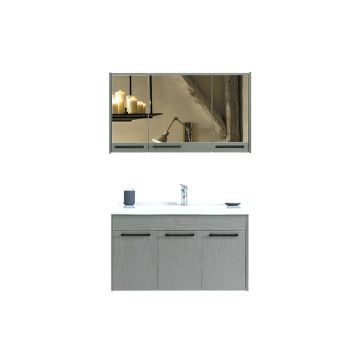Set mobilier baie Sofia 100 cm 3 piese Gri deschis
