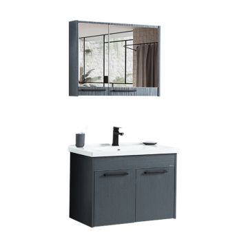 Set mobilier baie Sofia 80 cm 3 piese Gri inchis