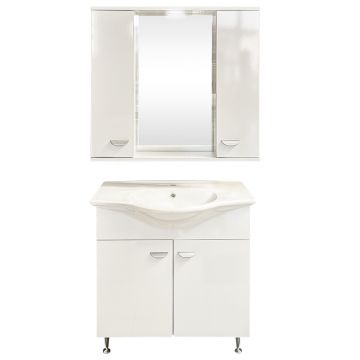 Set mobilier baie Ukra  3 piese  alb  80 cm