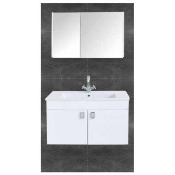 Set mobilier baie Vega  suspendat  3 piese  alb  85 cm