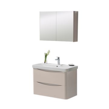 Set mobilier baie Zen  suspendat  3 piese  bej  80 cm