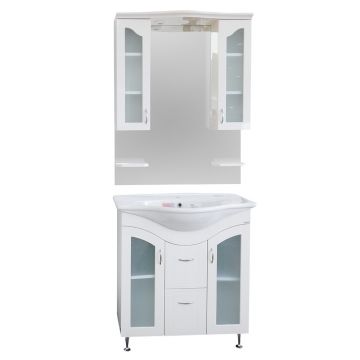 Set mobilier baie Palmiye  3 piese  alb  105 cm