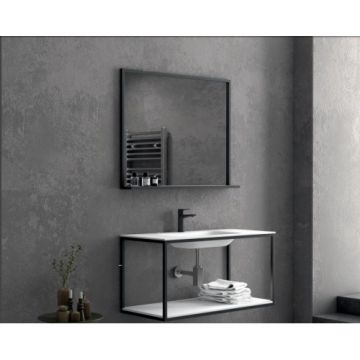 Mobilier De Baie Suspendat Nero + Lavoar Sospeso 100 cm- Karag