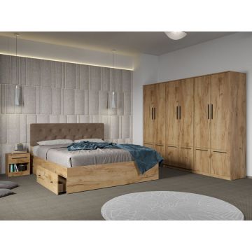Set mobila dormitor 4 piese Stejar Levi C14