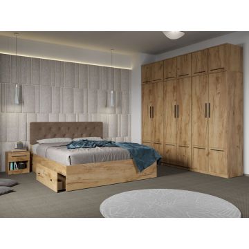 Set mobila dormitor 4 piese Stejar Levi C30