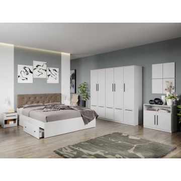 Set mobila dormitor complet Alb Levi C09