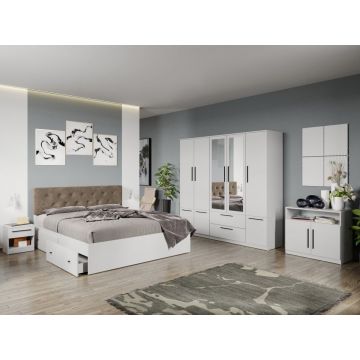 Set mobila dormitor complet Alb Levi C11