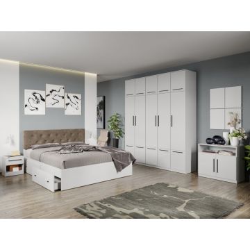 Set mobila dormitor complet Alb Levi C25