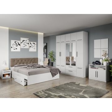 Set mobila dormitor complet Alb Levi C25