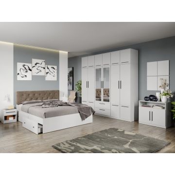 Set mobila dormitor complet Alb Levi C31