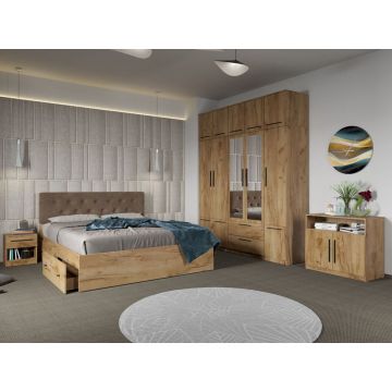 Set mobila dormitor complet Stejar Levi C27