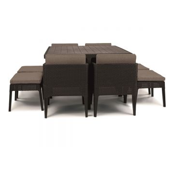 Set mobilier gradina maro Keter Columbia 9 piese
