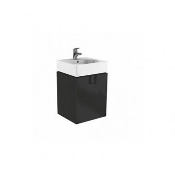 Set mobilier Kolo Twins negru mat si lavoar Twins 60 cm