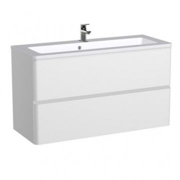Set mobilier suspendat Oristo Anna si lavoar marmura alb 100 cm