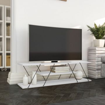 Comoda TV Canaz - Alb, Negru