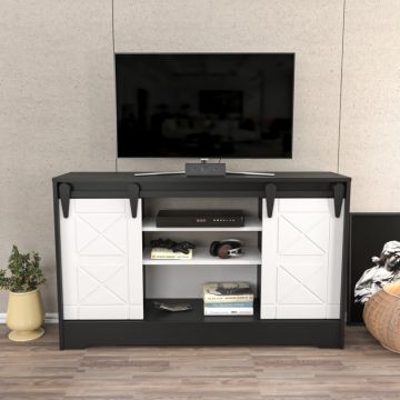 Comoda TV Nisay - Gri, Alb
