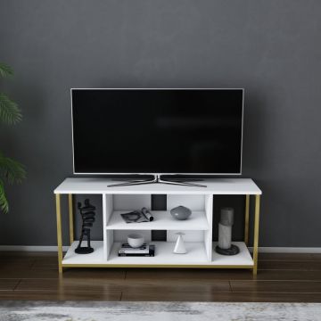 Comoda TV Rinaldo - Alb, Gold
