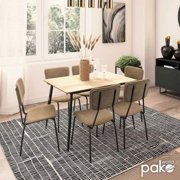 Masă de sufragerie Shazam-Tania MDF 120-160x80x76cm