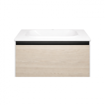 Set dulap baie cu lavoar inclus Kolpasan Pandora, 75 cm, stejar