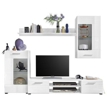 Set Mobila Living, alb, 230/190/40 cm