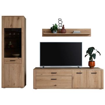 SET MOBILĂ LIVING, culoare lemn stejar, 272/208/50 cm