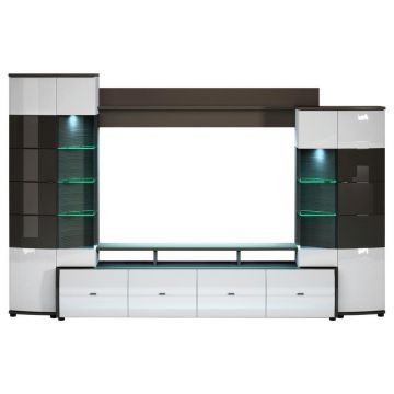 ANSAMBLU MOBILIER CAMERA DE Z in alb lucios intens, antracit lucios intens ANSAMBLU MOBILIER CAMERA DE Z in alb lucios intens, antracit lucios intens