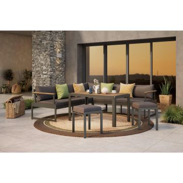 SET LOUNGE 17 piese 228/228 cm
