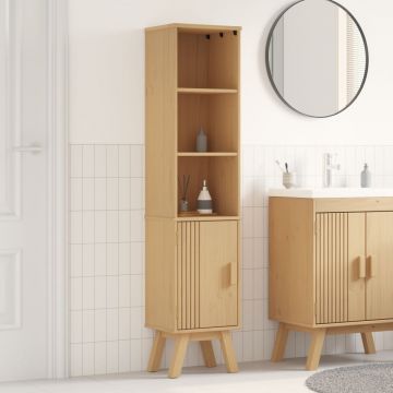 Cabinet de baie Maro 35x30x159 cm din lemn de pin masiv