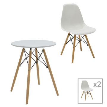 Set masa Julita 3 pakoworld MDF si lemn de fag in nuanta alb-Naturala D60x73cm Set masa Julita 3 pakoworld MDF si lemn de fag in nuanta alb-Naturala D60x73cm