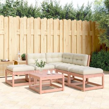 Set mobilier de grădină cu perne, 5 piese, lemn masiv douglas