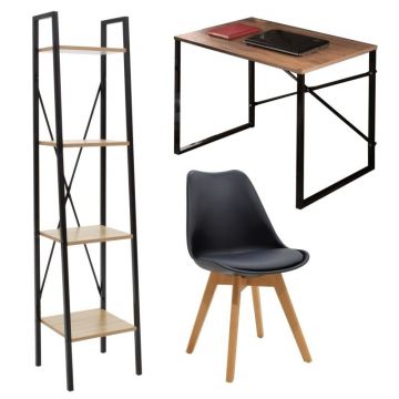 Set mobilier studenti 3 buc Gaston Pako World Negru 90x60x70cm