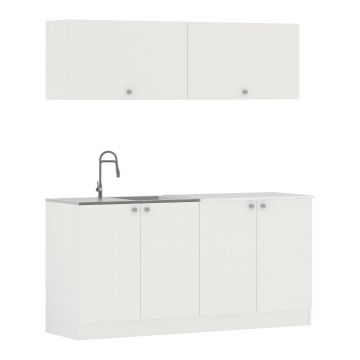 Bucatarie Alegra, Alb, L 160 cm