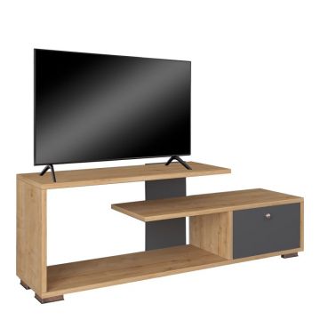 Comoda TV Botan, Pako World, Antracit, 120x30x42 cm