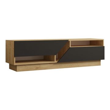 Comoda TV Cogo, Pako World, Nuc-Antracit, 160x40x45 cm
